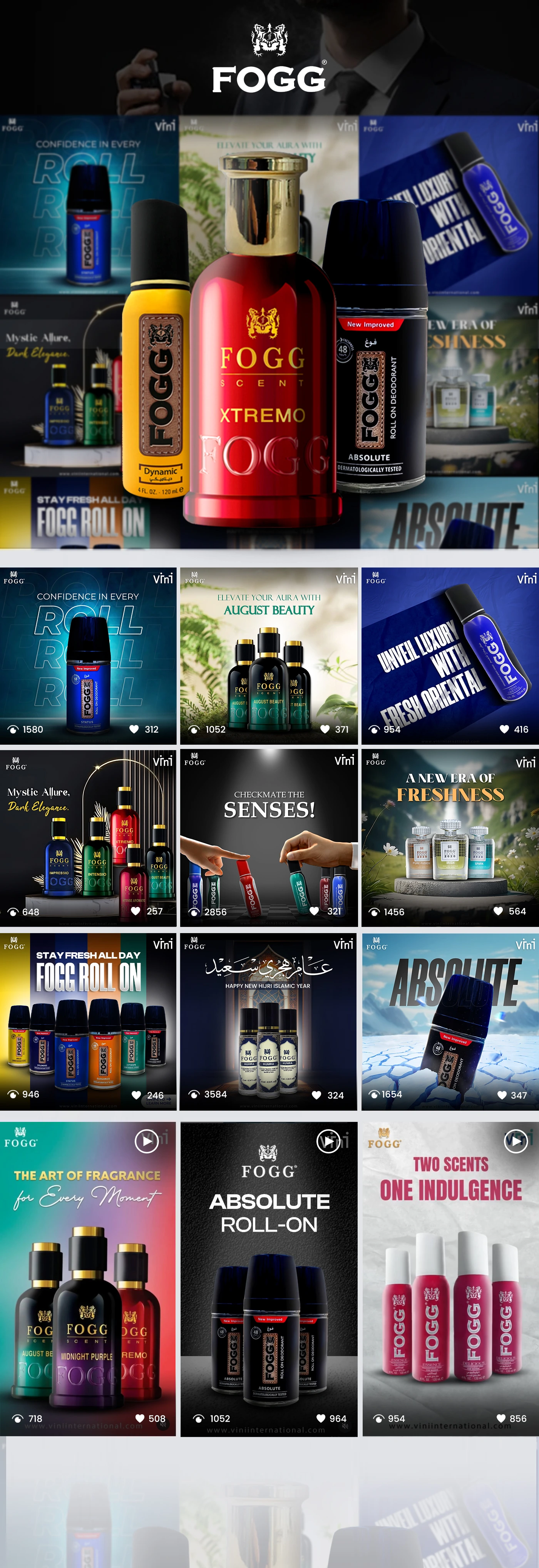 FOGG Fragrance Social Media Portfolio