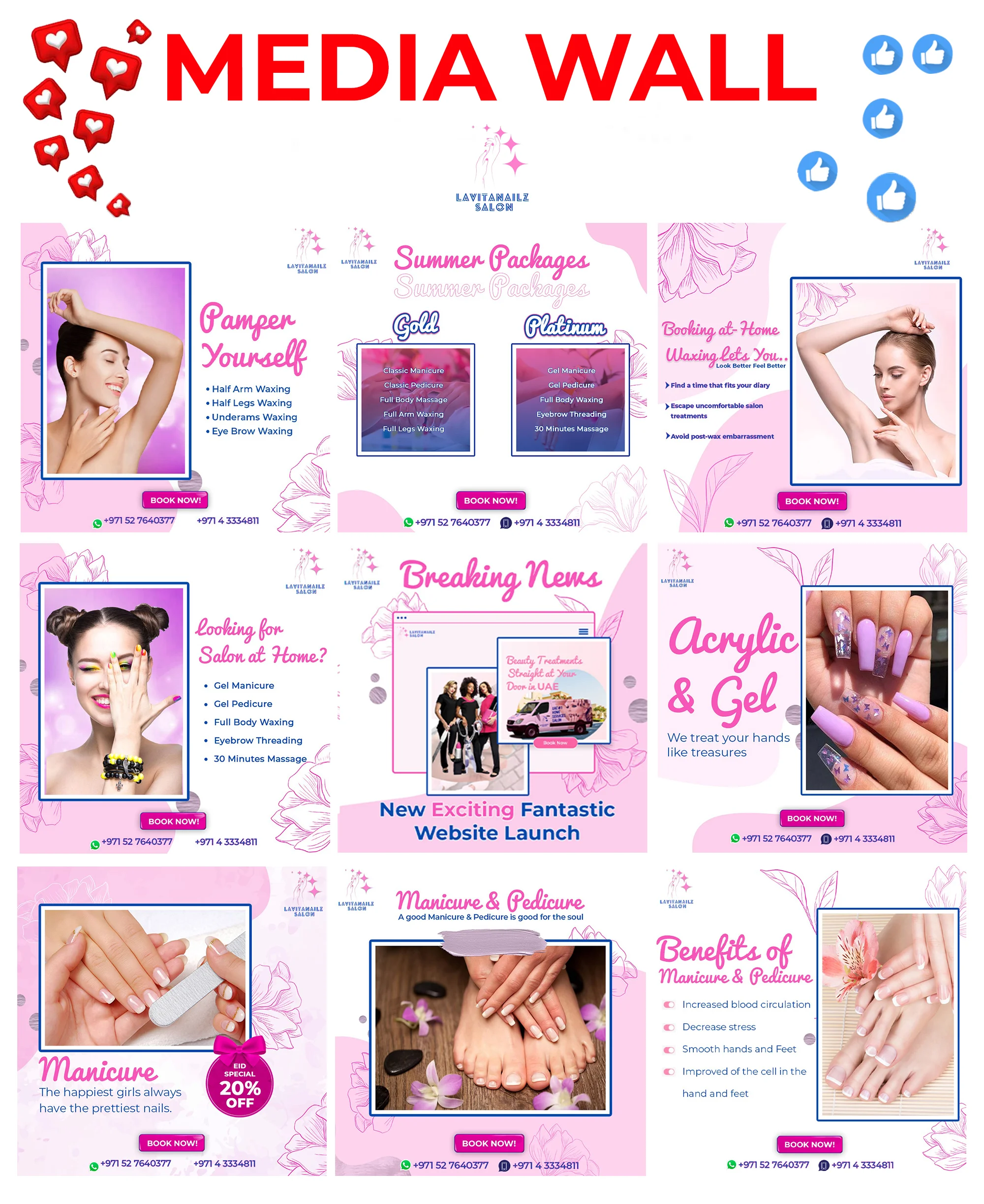 Lavita Nailz Media Wall