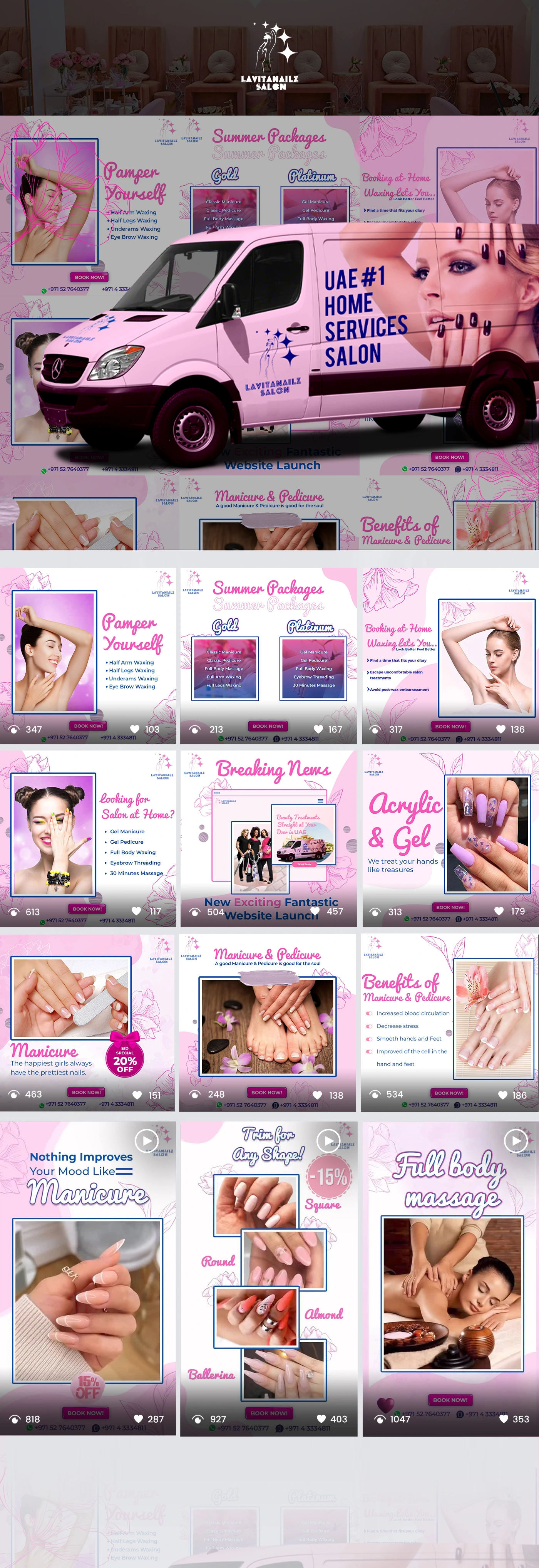 Lavita Nailz Spa Social Media Marketing